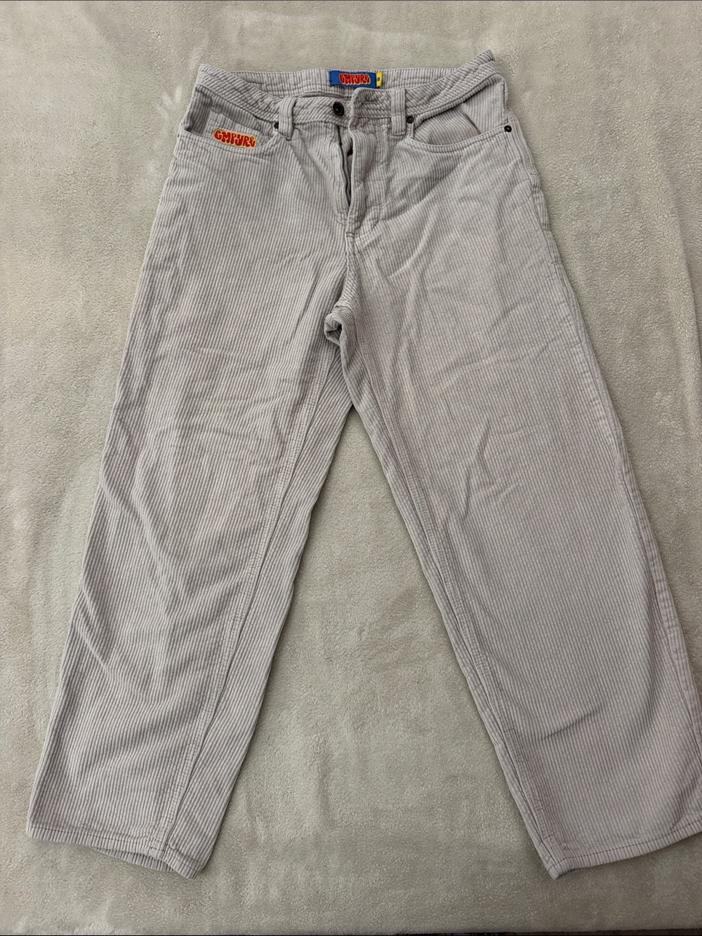 Empyre Men's Relaxed Corduroy Jeans in Light Tan